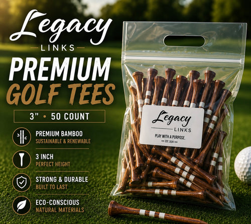 Legacy Links Premium Bamboo Golf Tees - 50 Count